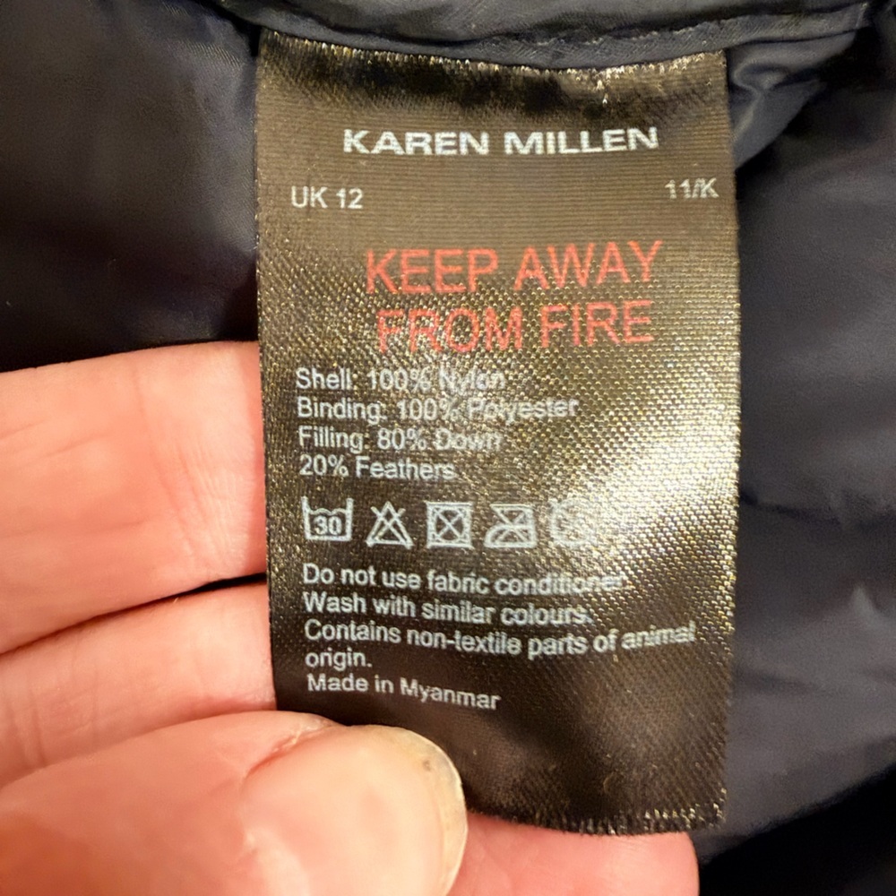 Karen Millen Navy Quilted Down Puffer Coat 💙 - Picture 7 of 12